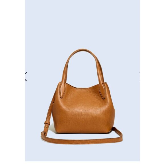 Madewell $138 The Mini Shopper Tote Soft Grain Pebbled Leather NP311 - Picture 1 of 8